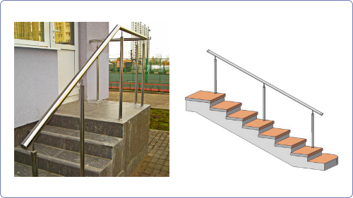 Перила нержавеющие 1 ригель